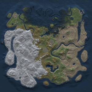Thumbnail Rust Map: Procedural Map, Size: 4500, Seed: 1447772039, 17 Monuments