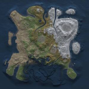 Thumbnail Rust Map: Procedural Map, Size: 3000, Seed: 4022026, 12 Monuments