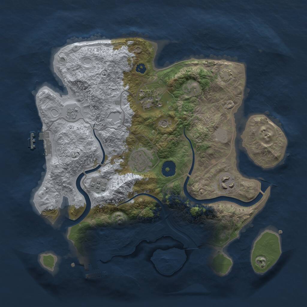 Rust Map: Procedural Map, Size: 3000, Seed: 999956146, 10 Monuments