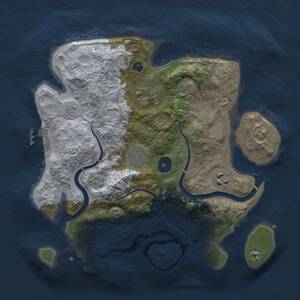 Thumbnail Rust Map: Procedural Map, Size: 3000, Seed: 999956146, 10 Monuments