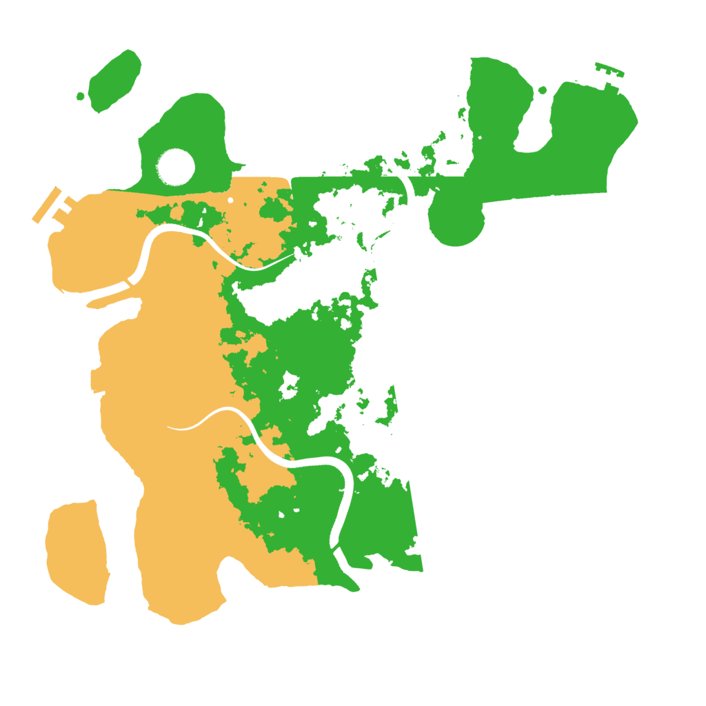 Biome Rust Map: Procedural Map, Size: 3500, Seed: 2076090991