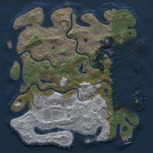 Thumbnail Rust Map: Procedural Map, Size: 4500, Seed: 249925901, 15 Monuments