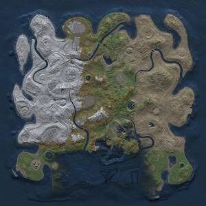Thumbnail Rust Map: Procedural Map, Size: 4250, Seed: 126665593, 16 Monuments