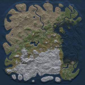 Thumbnail Rust Map: Procedural Map, Size: 6000, Seed: 882640137, 17 Monuments