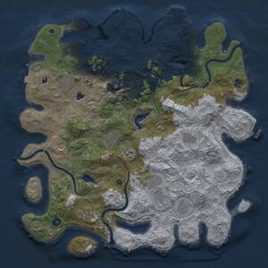 Thumbnail Rust Map: Procedural Map, Size: 4500, Seed: 453696756, 17 Monuments
