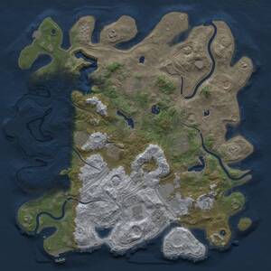 Thumbnail Rust Map: Procedural Map, Size: 4500, Seed: 26647707, 17 Monuments