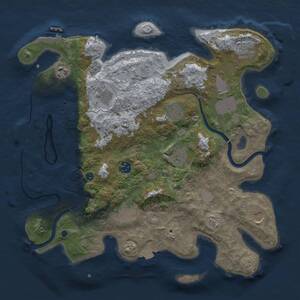 Thumbnail Rust Map: Procedural Map, Size: 3750, Seed: 1256855082, 16 Monuments