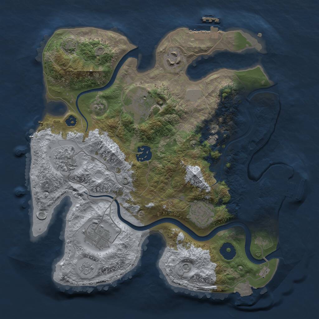 Rust Map: Procedural Map, Size: 2950, Seed: 6000, 13 Monuments