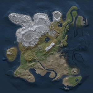 Thumbnail Rust Map: Procedural Map, Size: 3000, Seed: 1094854653, 12 Monuments