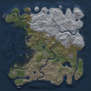 Thumbnail Rust Map: Procedural Map, Size: 4250, Seed: 1631683879, 17 Monuments