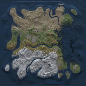 Thumbnail Rust Map: Procedural Map, Size: 3500, Seed: 1074532135, 14 Monuments