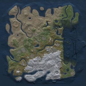 Thumbnail Rust Map: Procedural Map, Size: 4500, Seed: 1644822068, 17 Monuments