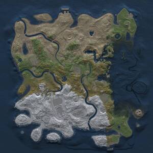 Thumbnail Rust Map: Procedural Map, Size: 4250, Seed: 663667839, 15 Monuments