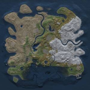 Thumbnail Rust Map: Procedural Map, Size: 4000, Seed: 1180654885, 17 Monuments