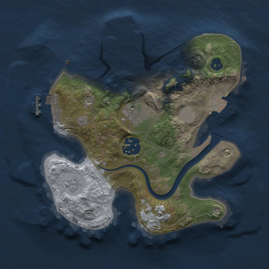 Rust Map: Procedural Map, Size: 2200, Seed: 3875535, 7 Monuments