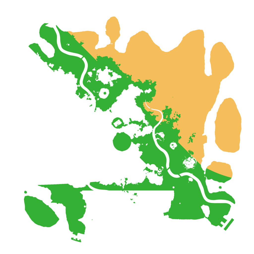 Biome Rust Map: Procedural Map, Size: 3700, Seed: 953454163