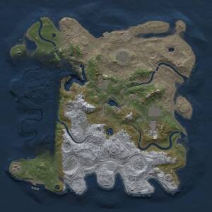 Thumbnail Rust Map: Procedural Map, Size: 4250, Seed: 1143847292, 16 Monuments