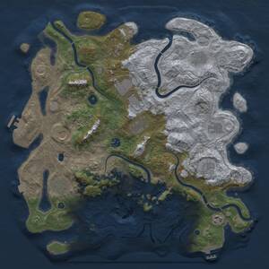 Thumbnail Rust Map: Procedural Map, Size: 4250, Seed: 380989262, 17 Monuments