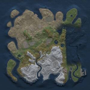 Thumbnail Rust Map: Procedural Map, Size: 3500, Seed: 214422609, 14 Monuments