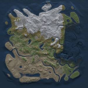 Thumbnail Rust Map: Procedural Map, Size: 4500, Seed: 1685672451, 15 Monuments