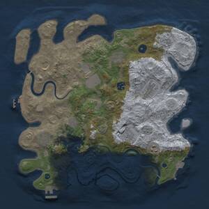 Thumbnail Rust Map: Procedural Map, Size: 3650, Seed: 59861, 17 Monuments