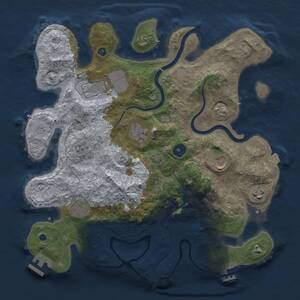Thumbnail Rust Map: Procedural Map, Size: 3500, Seed: 2083549717, 12 Monuments