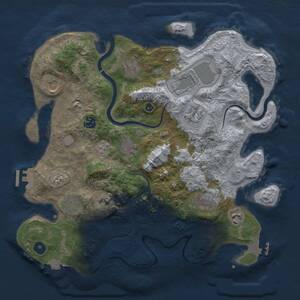 Thumbnail Rust Map: Procedural Map, Size: 3700, Seed: 893209567, 17 Monuments
