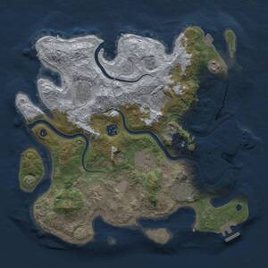 Thumbnail Rust Map: Procedural Map, Size: 3500, Seed: 62959028, 14 Monuments