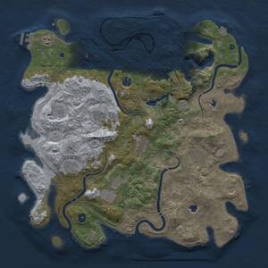 Thumbnail Rust Map: Procedural Map, Size: 4520, Seed: 1722424, 17 Monuments