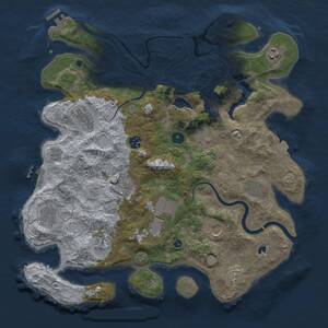 Thumbnail Rust Map: Procedural Map, Size: 4000, Seed: 319516367, 17 Monuments