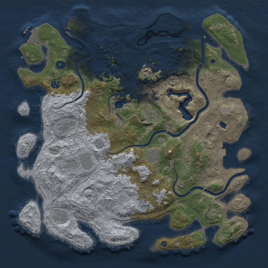 Rust Map: Procedural Map, Size: 4400, Seed: 187800855, 15 Monuments