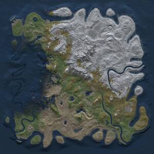Thumbnail Rust Map: Procedural Map, Size: 5000, Seed: 1457080867, 16 Monuments