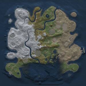 Thumbnail Rust Map: Procedural Map, Size: 3500, Seed: 358633216, 14 Monuments