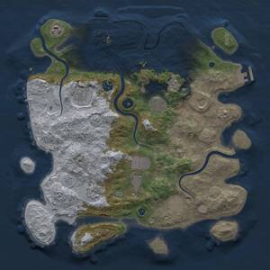 Thumbnail Rust Map: Procedural Map, Size: 3800, Seed: 70632, 15 Monuments