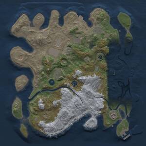 Thumbnail Rust Map: Procedural Map, Size: 3750, Seed: 1692495111, 16 Monuments