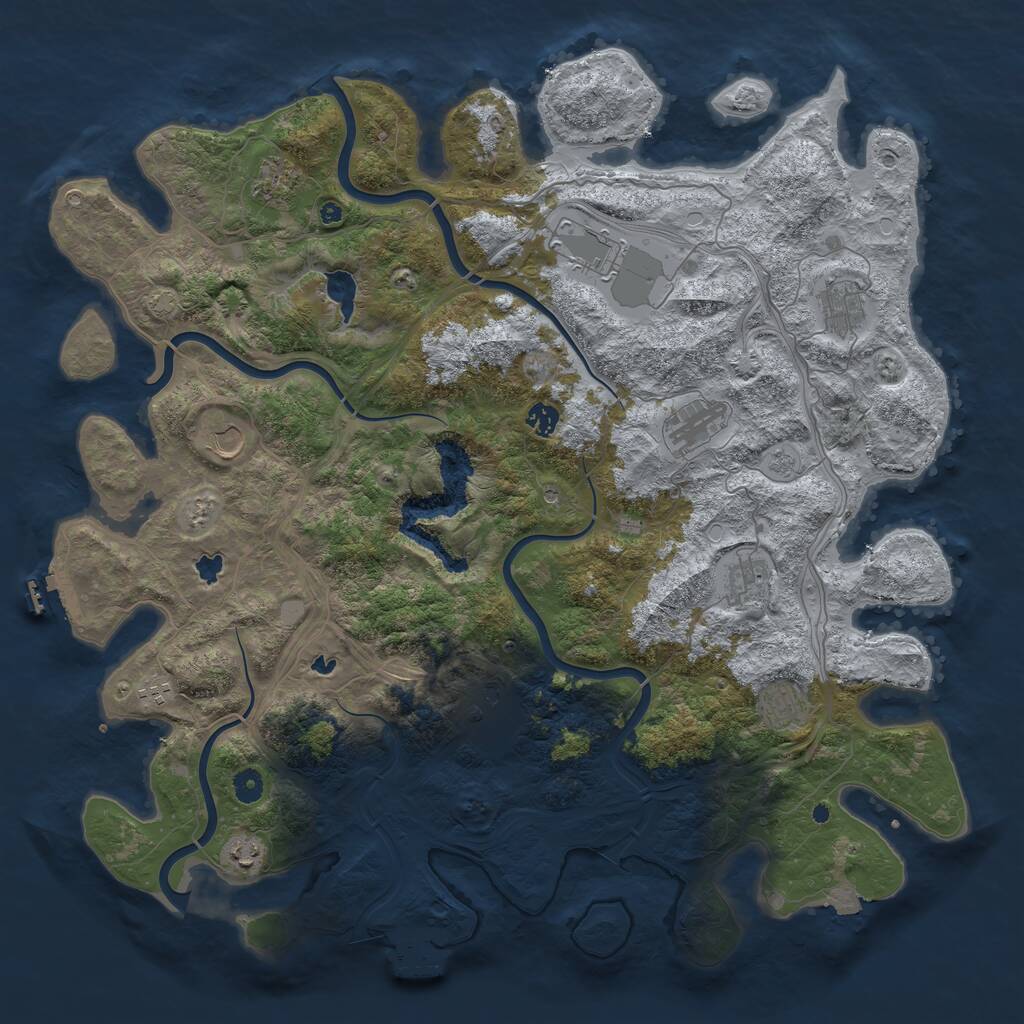 Rust Map: Procedural Map, Size: 4750, Seed: 68129295, 17 Monuments