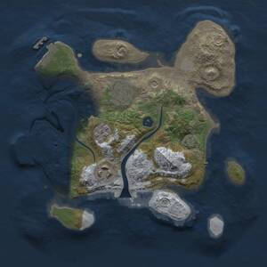 Thumbnail Rust Map: Procedural Map, Size: 2500, Seed: 1583029457, 8 Monuments