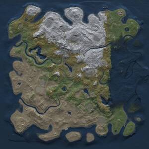 Thumbnail Rust Map: Procedural Map, Size: 5000, Seed: 1310719876, 17 Monuments