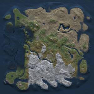 Thumbnail Rust Map: Procedural Map, Size: 4500, Seed: 542999815, 17 Monuments