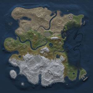 Thumbnail Rust Map: Procedural Map, Size: 3650, Seed: 61542414, 14 Monuments