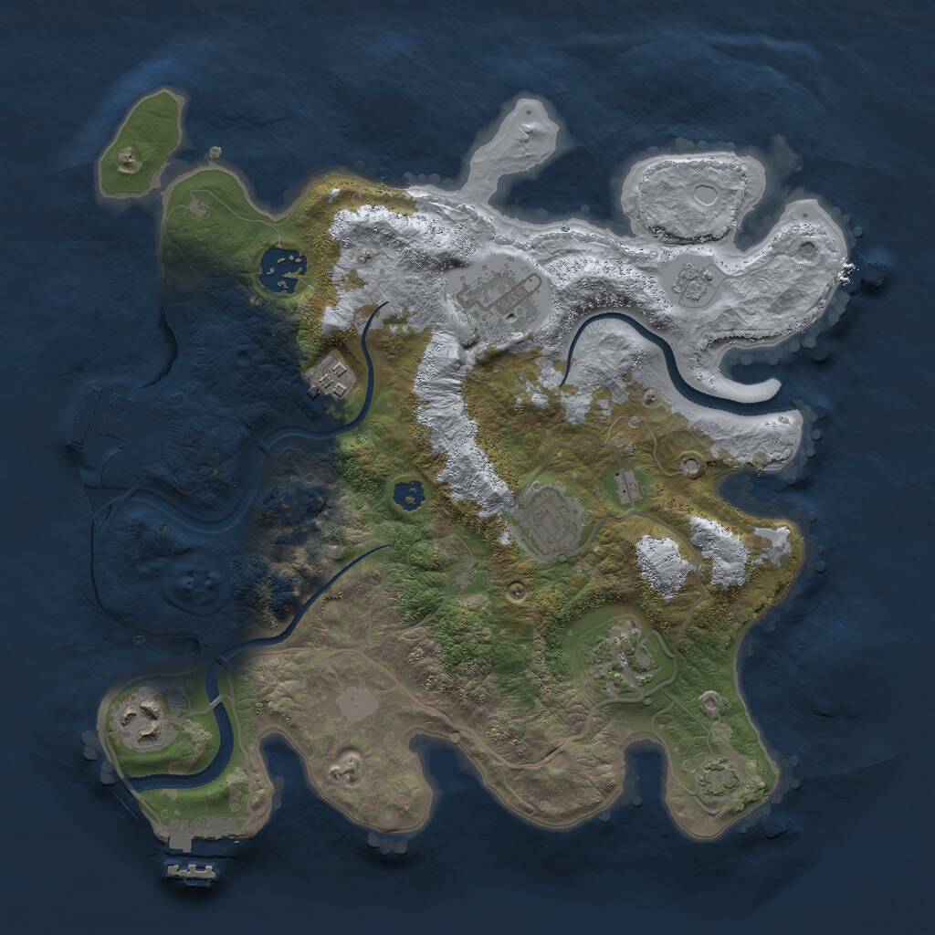 Rust Map: Procedural Map, Size: 3000, Seed: 61295, 11 Monuments