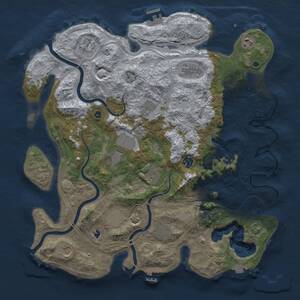 Thumbnail Rust Map: Procedural Map, Size: 4250, Seed: 1780128543, 17 Monuments