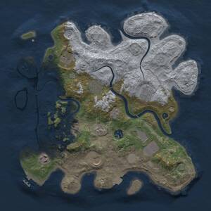 Thumbnail Rust Map: Procedural Map, Size: 3500, Seed: 55267, 13 Monuments