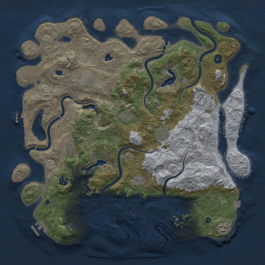 Rust Map: Procedural Map, Size: 4500, Seed: 94622654, 15 Monuments