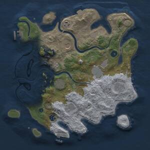 Thumbnail Rust Map: Procedural Map, Size: 3500, Seed: 268917028, 14 Monuments