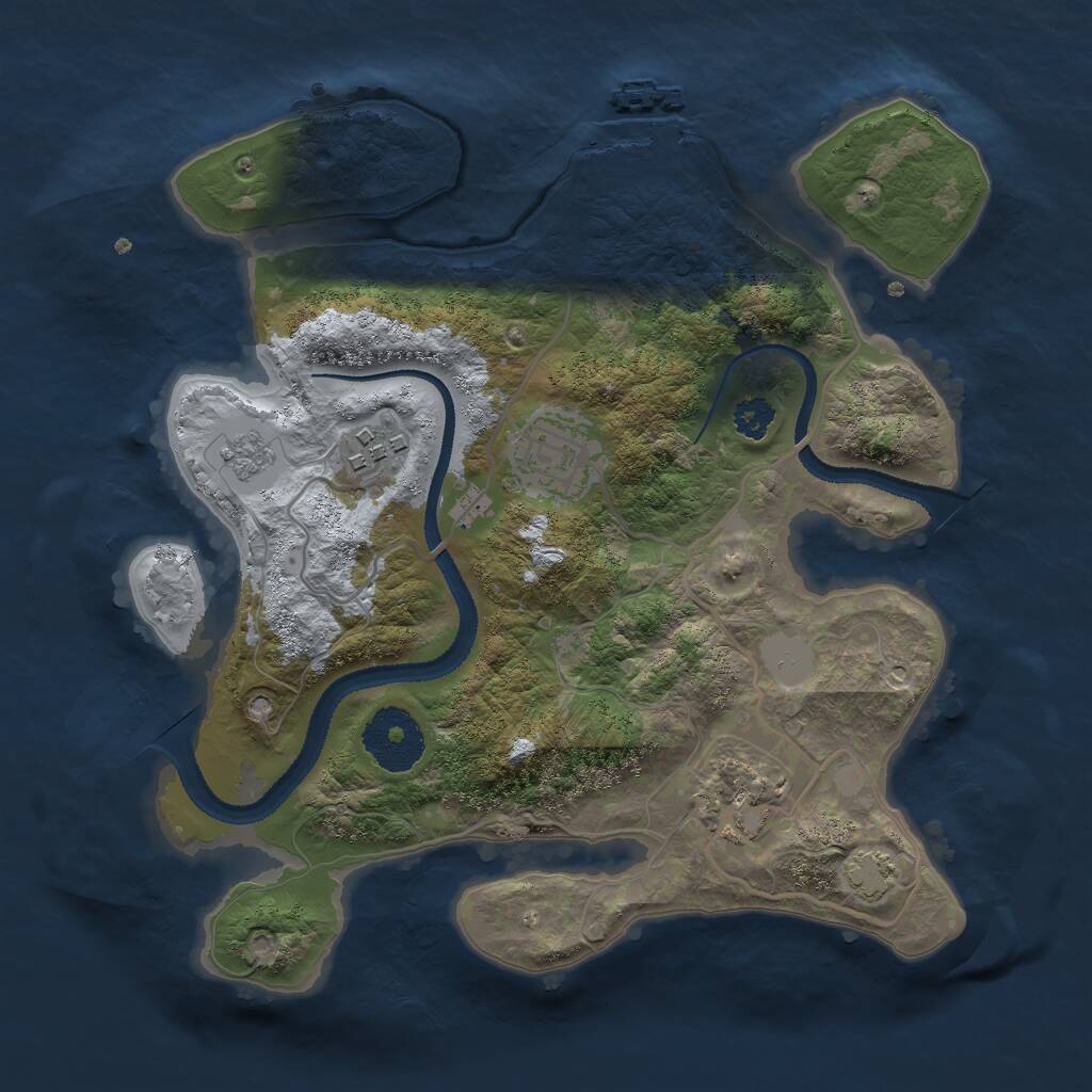 Rust Map: Procedural Map, Size: 2700, Seed: 214780262, 7 Monuments