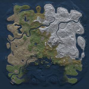 Thumbnail Rust Map: Procedural Map, Size: 5000, Seed: 137518379, 17 Monuments