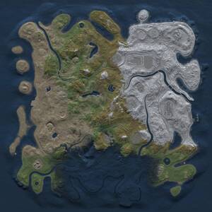 Thumbnail Rust Map: Procedural Map, Size: 4500, Seed: 510633204, 17 Monuments