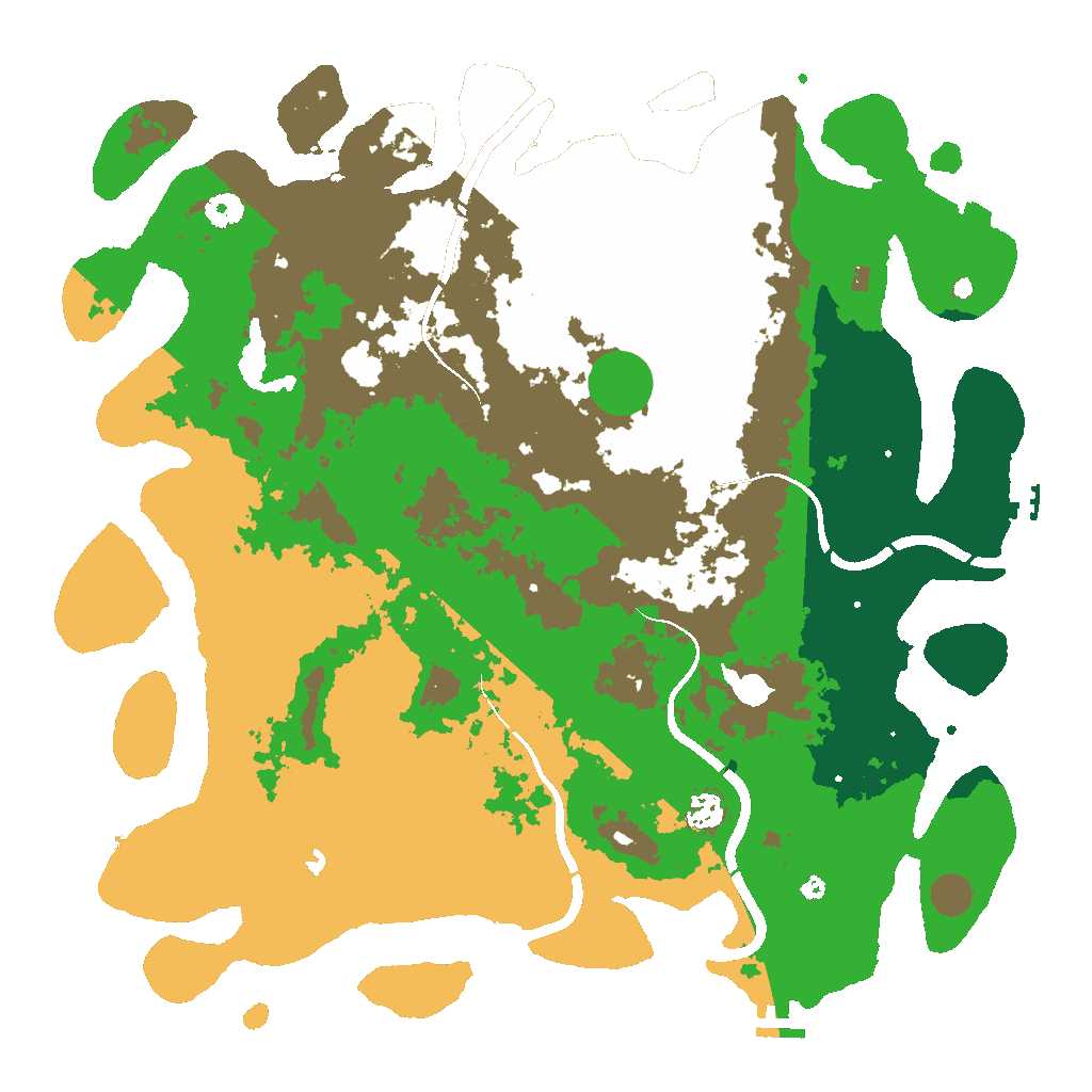 Biome Rust Map: Procedural Map, Size: 4500, Seed: 1232841683