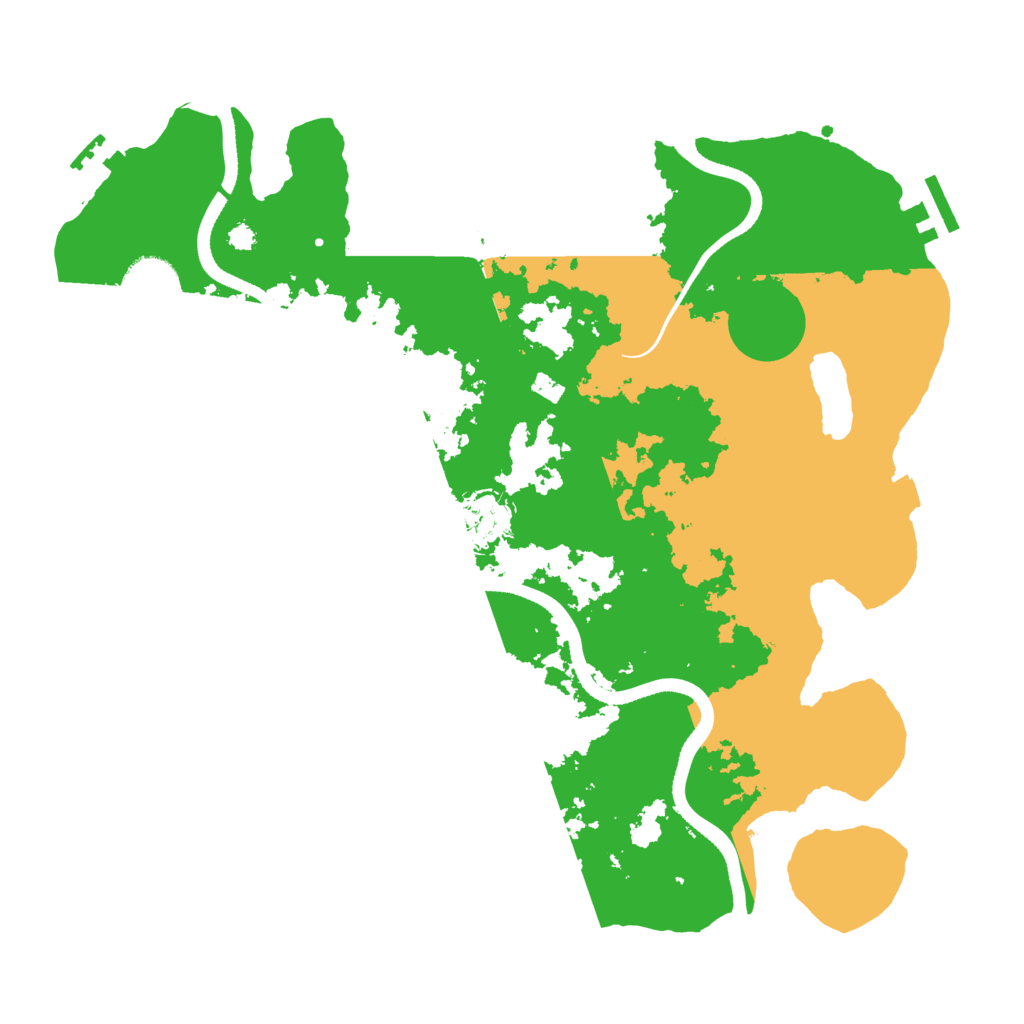 Biome Rust Map: Procedural Map, Size: 3500, Seed: 694055802